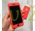 360° kryt silikónový iPhone 7/8 - červený